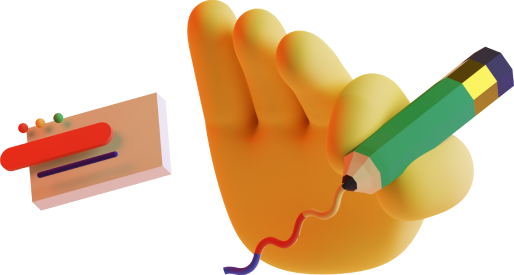 Person holdin a laptop 3d design